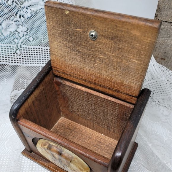 Vintage Wood Trinket Box Recipe Holder - Picture 7 of 11